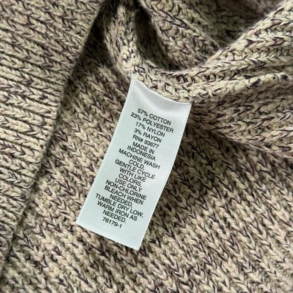 Mutual Weave heavy weight brown knit crewneck pullover sweater men’s XL